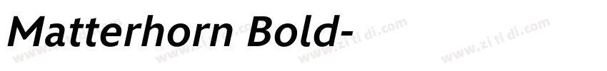 Matterhorn Bold字体转换 Matterhorn Bold字体转换